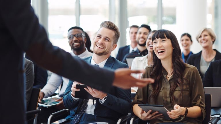 All-hands meetings.