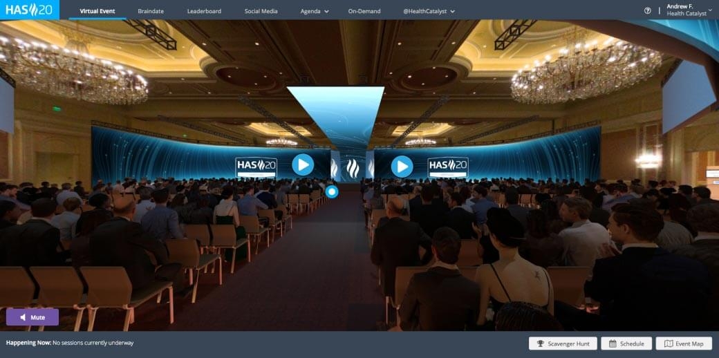 A HAS 20 virtual conference hall.