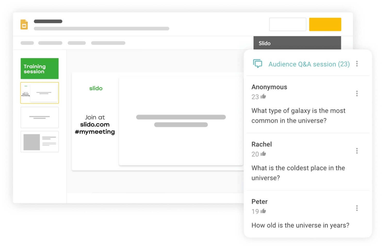 Share the results live with your audience.