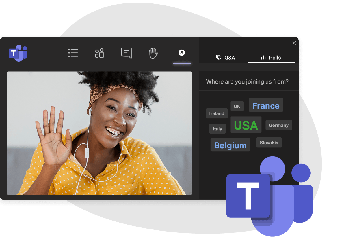 Slido integrated directly into Microsoft Teams.