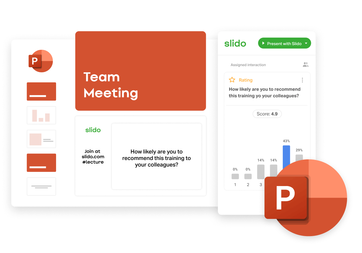 Slido integrated directly into PowerPoint.