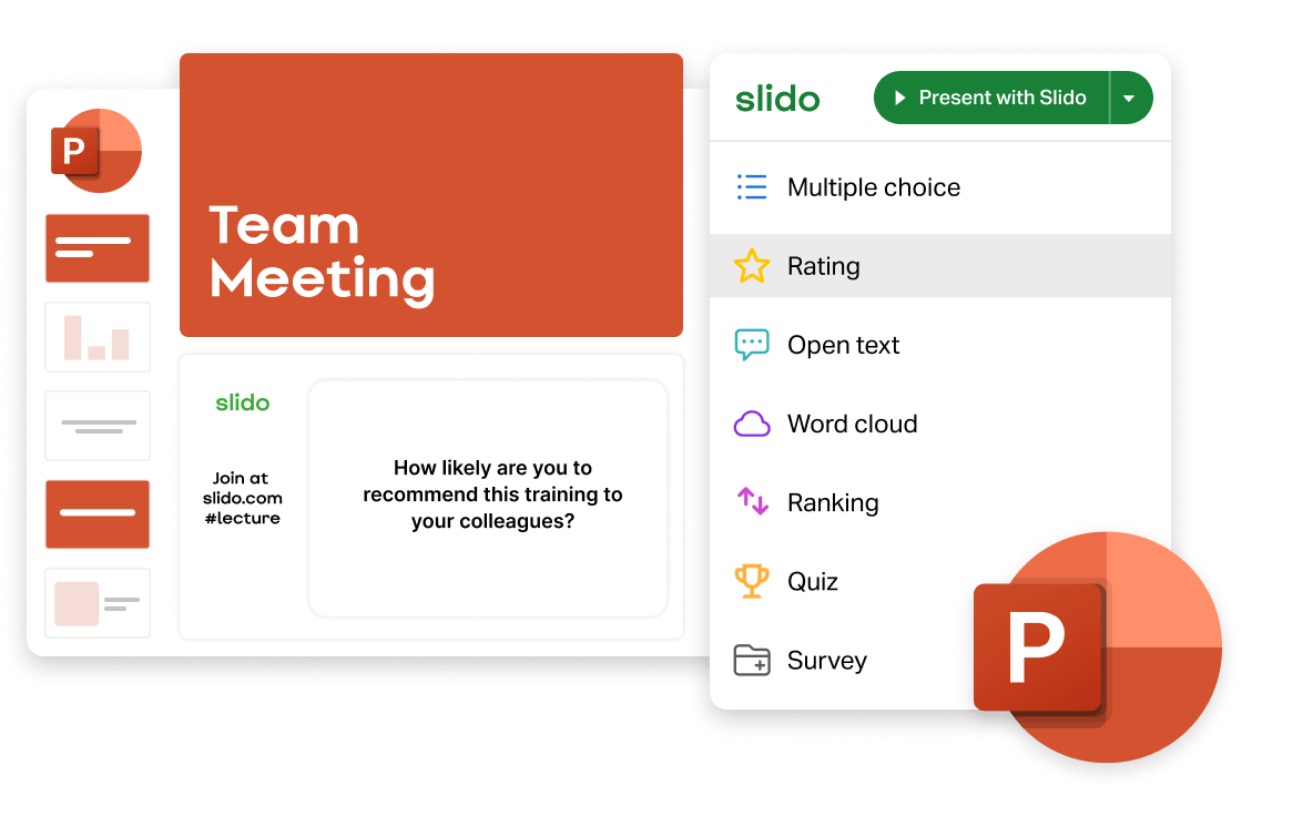 Slido integrated directly into PowerPoint.