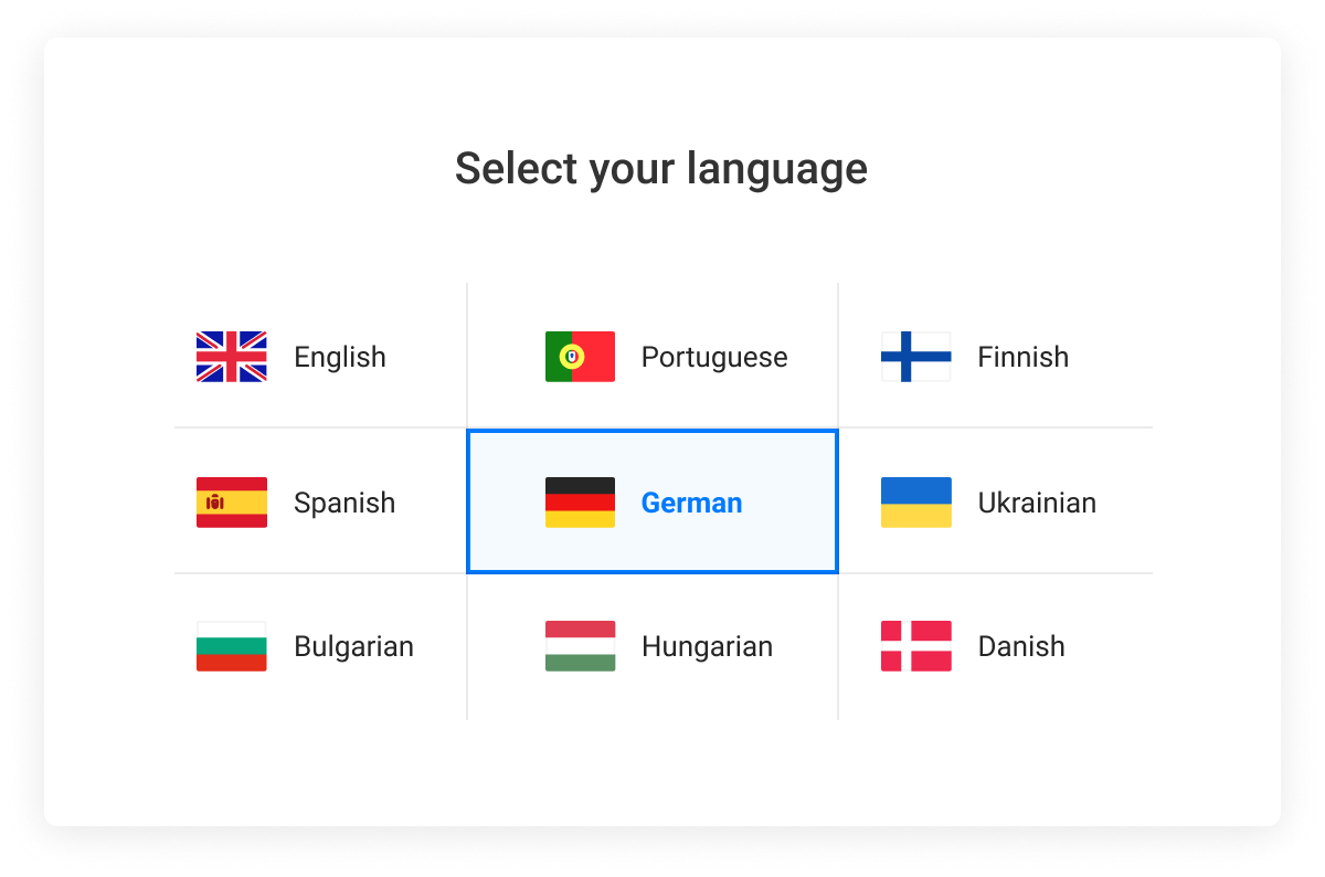 Teilnehmeransicht in deutscher Sprache.